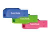SanDisk Cruzer Blade 16GB USB 2.0 Blå Grøn Pink