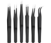 Tweezers set 6 pieces - made of stainless steel