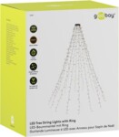 400 LED Tree String Lights with Ring - with timer and memory function, 8 light modes, 24