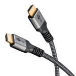 Ultra High Speed HDMI™ Cable, 0.5 m, Sharkskin Grey, 0.5 m - HDMI™ connector male (type A) > HDMI™ connector ma