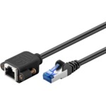 CAT 6A Extension Cable, S/FTP (PiMF), black, 5 m - copper conductor (CU), halogen-free cable sheath (