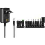 Universal Power Supply 3 V - 12 V, Max. 3.6 W, black - incl. 11 adapters: 7 DC adapters plus USB-C™, USB-