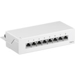 CAT 6 Mini/Desktop Patch Panel, 8 Port, white