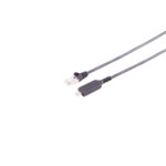 USB-C LAN adapter cable 1G, RJ45, PVC, black, 15m