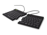 R-Go Split Ergonomiske tastatur, QWERTY (US), sort, kablet Tastatur Kabling US