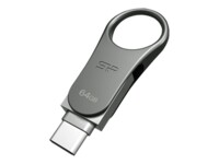 SILICON POWER Mobile C80 64GB USB 3.0 / USB-C USB stick Grå