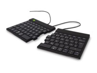 R-Go Split Ergonomiske tastatur, QWERTZ (DE), sort, kablet Tastatur Kabling Tysk