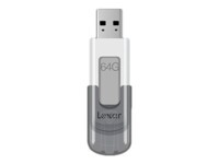 Lexar JumpDrive V100 64GB USB 3.0 USB stick Grå Hvid