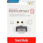 SanDisk Ultra Dual 256GB USB 3.1 / USB-C USB stick Grå Sølv