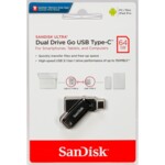 SanDisk Ultra Dual Drive Go 64GB USB 3.1 Gen 1 / USB-C USB stick Sort