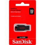SanDisk Cruzer Blade 32GB USB 2.0 USB stick Sort Rød