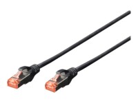 DIGITUS Professional CAT 6e SFTP, PiMF 5m Patchkabel Sort