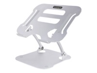 StarTech.com Laptop Stand for Desk, Ergonomic Laptop Stand Adjustable Height, Aluminum, Portable, Supports up to 22lb (10kg), Foldable Laptop Holder for Desk - Angled Notebook Computer Riser/Lift (ADJ-LAPTOP-RISER) Stander