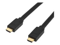 StarTech.com 15m(50ft) HDMI 2.0 Cable, 4K 60Hz Active HDMI Cable, CL2 Rated for In Wall Installation, Long Durable High Speed Ultra-HD HDMI Cable, HDR 10, 18Gbps, Male to Male Cord, Black - Al-Mylar EMI Shielding (HD2MM15MA) HDMI-kabel 15m Sort