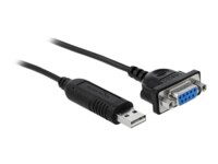Delock Serielt kabel 1.8m Sort
