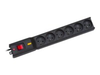 LESTAR LX 610 Strømstødsbeskytter 6-stik 10A Sort