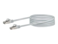 Schwaiger CAT 6 Kabel med afskærmning med folie og kobberfletning (SFTP 1m Netværkskabel Hvid