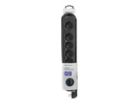 Qoltec Quick Switch Strømstødsbeskytter 6-stik 16A Sort 5m