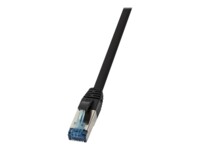 LogiLink 10G CAT 6a Kabel med afskærmning med folie og kobberfletning (SFTP 3m Patchkabel Sort