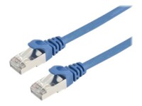 Prokord CAT 6a Kabel med afskærmning med folie og kobberfletning (SFTP 10m Netværkskabel Blå