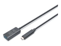 DIGITUS USB 3.0/ USB 3.1 USB forlængerkabel 5m Sort
