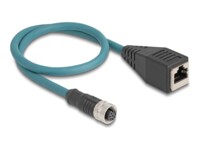DeLOCK CAT 6a 50cm Netværkskabel Sort