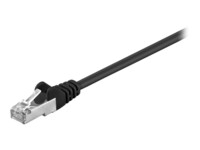 goobay CAT 5e Foldet uskærmet snoet par (F/UTP) 25m Patchkabel Sort