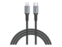 Verbatim Lightning-kabel 1.2m Sort Grå