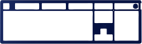 HyperX Alloy Rise Top Plate - Navy Blue Topramme til tastatur