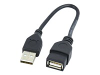 Cablexpert USB forlængerkabel 15cm Sort