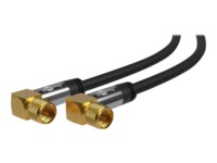 goobay Antennekabel Firelagsskjold 2m Sort Sort