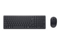 Dell Pro Compact Silent Keyboard and Mouse - KM555 Sæt med mus og tastatur Pressestempel Trådløs US International