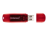 Intenso Rainbow Line 128GB USB 2.0 USB stick Rød Transparent