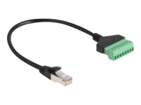 DeLOCK CAT 6 Ikke afskærmet parsnoet (UTP) 30cm Netværksadapter Sort