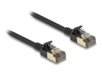 DeLOCK CAT 8.1 Kabel med folie og kobberfletning (FTP) 2m Netværkskabel Sort