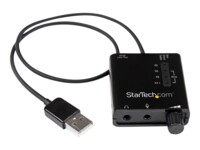 StarTech.com USB Sound Card w/ SPDIF Digital Audio & Stereo Mic - External Sound Card for Laptop or PC - SPDIF Output (ICUSBAUDIO2D) USB 2.0 Ekstern