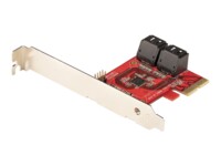 StarTech.com SATA PCIe Card, 4 Port PCIe SATA Expansion card, 6Gbps SATA Card Low Profile Bracket, SATA Stacked Connectors, ASM1164 Non-Raid SATA Controller Card - PCI Express to SATA Converter (4P6G-PCIE-SATA-CARD) Lagringskontrol