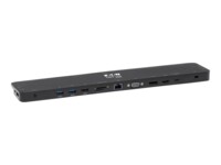 Tripp Lite Triple-Monitor USB C Dock USB C Docking Station with 4K HDMI & DisplayPort, VGA - USB-A/C, GbE, 100W PD, Black Dockingstation