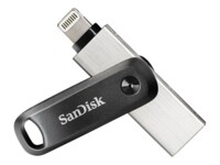SanDisk iXpand Go 64GB USB 3.0 / Apple Lightning USB stick Sort Sølv