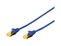 DIGITUS CAT 6a Kabel med afskærmning med folie og kobberfletning (SFTP 7m Patchkabel Blå