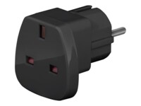 goobay Strøm CEE 7/7 (male) - Effekt BS 1363 (female) Sort Stikadapter