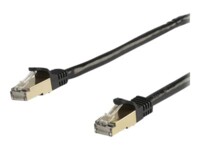 StarTech.com 5m CAT6a Cable - Black RJ45 Shielded Cable Snagless CAT 6a Afskærmet parsnoet (STP) 5m Patchkabel Sort