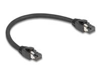 DeLOCK CAT 8.1 S/FTP 25cm Netværkskabel Sort
