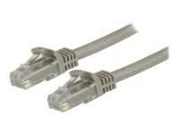 StarTech.com 1.5m CAT6 Ethernet Cable, 10 Gigabit Snagless RJ45 650MHz 100W PoE Patch Cord, CAT 6 10GbE UTP Network Cable w/Strain Relief, Grey, Fluke Tested/Wiring is UL Certified/TIA - Category 6 - 24AWG (N6PATC150CMGR) CAT 6 Ikke afskærmet parsnoet (UT