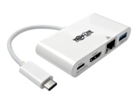 Tripp Lite USB C to HDMI Multiport Video Adapter Converter w/ USB-A Hub, USB-C PD Charging, Gigabit Ethernet Port, Thunderbolt 3 Compatible USB Type C to HDMI, USB Type-C Dockingstation