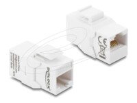 Delock CAT 6a Ikke afskærmet Nøglestensmodul Hvid