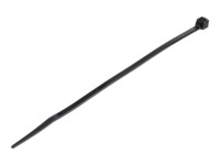 StarTech.com 15cm(6') Cable Ties, 3mm(1/8') wide, 39mm(1-3/8') Bundle Diameter, 18kg(40lb) Tensile Strength, Nylon Self Locking Zip Ties with Curved Tip, 94V-2/UL Listed, 100 Pack, Black - Nylon 66 Plastic - TAA (CBMZT6B) 15.24cm Sort