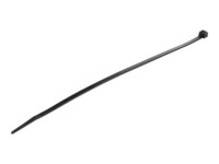 StarTech.com 10'(25cm) Cable Ties, 1/8'(4mm) wide, 2-5/8'(68mm) Bundle Diameter, 50lb(22kg) Tensile Strength, Nylon Self Locking Zip Ties w/ Curved Tip, 94V-2/UL Listed, 100 Pack, Black - Nylon 66 Plastic - TAA (CBMZT10B) 25.4cm Sort