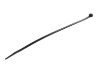 StarTech.com 10'(25cm) Cable Ties, 1/8'(4mm) wide, 2-5/8'(68mm) Bundle Diameter, 50lb(22kg) Tensile Strength, Nylon Self Locking Zip Ties w/Curved Tip, 94V-2/UL Listed, 1000 Pack, Black - Nylon 66 Plastic - TAA (CBMZT10BK) 25.4cm Sort