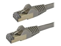 StarTech.com 2m CAT6A Ethernet Cable, 10 Gigabit Shielded Snagless RJ45 100W PoE Patch Cord, CAT 6A 10GbE STP Network Cable w/Strain Relief, Grey, Fluke Tested/UL Certified Wiring/TIA - Category 6A - 26AWG (6ASPAT2MGR) CAT 6a Afskærmet parsnoet (STP) 2m P